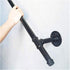 ALDEPO Non-Slip,30Cm 30cm Grab Bars Stair Railings Handrails - Black Wrought Iron Corridor Banister Support Bar