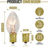 24-Count C7 Bulbs 5-Watt, Iconikal Night Light Candelabra Clear for Lamps Nightlights Lanterns String Lights