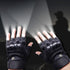Cyuanxgr 8 LED Flashlight Gloves, Half Finger Lighted Gloves Gifts for Men Women, Flashlight Gloves with LEDs Stocking