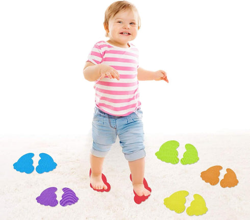 Outus 24 Pieces Carpet Feet Spots, Sit Foot Spots for Classroom Floor, Carpet Markers for Teacher Supplies