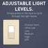 Legrand radiant NTL873LACC6 15 Amp Combination Adjustable LED Night Light, 3-Way Decorator Rocker Switch, Light Almond