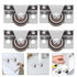 SHINEOFI 4pcs 1-inch Furniture Fixed Casters with Metal Top Plate, Silent TPR Small Wheels for Office Chair, Cabinet