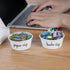ONTUBE White Ceramic Paper Clip and Binder Clip Holder Set