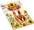 HTSAHKV 3 5 Inch Sunflower Highland Cow Wall Plate Light Switch Cover Single Gang Outlet Faceplate Print Plate Cover X