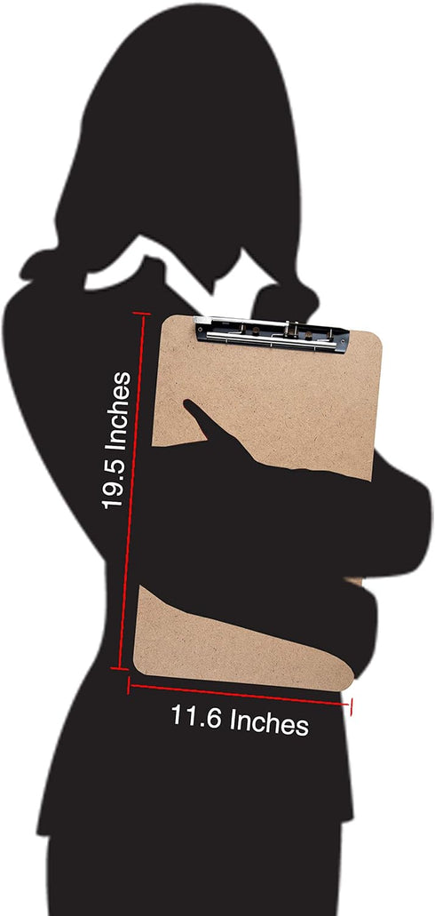 Extra Large Clipboard Set, 6pc, Fits 11 x 17 Tabloid Paper, Vertical or Landscape, 11.6"x19.5”