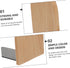 DOITOOL Thickened Wooden Bookend for Desk Organization Simple Style Beech Book Stand for Students Files and Magazines