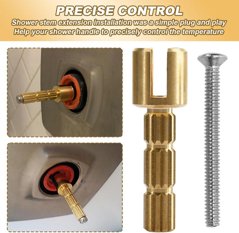 970-0770 Stem Adapter with Screw, Brass Replacement for Faucet Plumbing Equipment, 2 Pcs