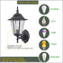 E26 60W Bulbs WISBEAM Outdoor Wall Lantern, Black Wall Sconce for House Porch Lighting Fixture, Base Max, Metal Housing