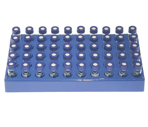 2ml HPLC Vials, 100 Pcs Lab Autosampler Vials, Clear 9-425 Vial with Graduations, Screw Cap, Red PTFE Septa