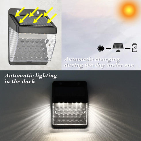 2 Pack Solar Outdoor Lights Waterproof Garden Landscape Lights UP and Down Illuminate Sunlight Lamp for Fence, Yard