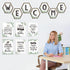 Epakh 13 Pcs Eucalyptus Bulletin Board Posters, Motivational Green Inspirational Quote Set for Classroom Decor
