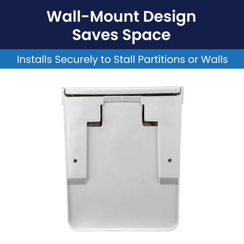 250-201W Hospeco Feminine Hygiene Receptacle White ABS Plastic