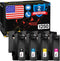Cartlee 4 pk Compatible High Yield Laser Toner Cartridges for Dell Printers, 1 Black, 1 Cyan, 1 Magenta, 1 Yellow