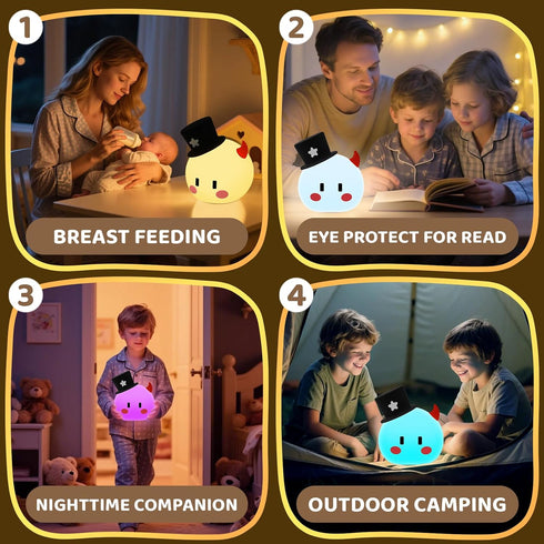 Generic 8 Dimmable Monster Night Light for Kids Lamp, Color Changing Timer Bedside Night Lights, Squishy Silicone Lamp