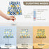 3 ALAZA Bedside Lamp Lemon Boho Peris Flower Table Lamp for Bedroom Desk Lamp with USB Port LED Nightstand Color