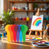 Junfamilee 6 pcs Color Paddles,for Plate Montessori Educational Science Educational Painting Colors Drawing Cognition