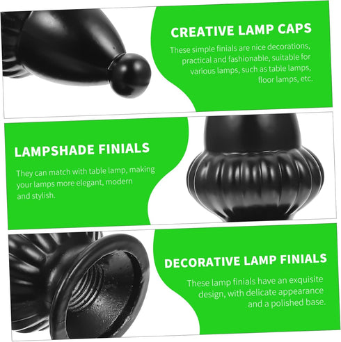 2pcs DOITOOL Simple Knob Lamp Finials for Easy Installation Table and Floor Lamps Modern Decor for Home Lighting