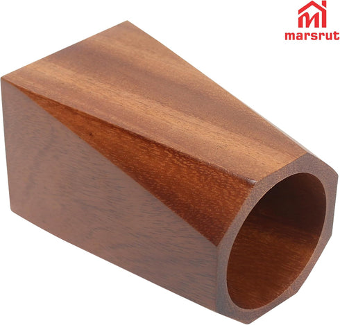 Marsrut Walnut Pencil Holder, Wooden Pen Holder Cup for Desk, Natural Wood Pen Stand for Home, Office, Bookshelf