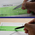 Pacific Arc Modern Bold Lettering Template Guide, with 1/8 to 1/4 Inch Letters