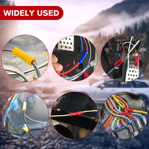Nilight 200PCS Electrical Butt Connectors, AWG 22-10 Insulated Crimp Connectors for Automotive Marine Wiring