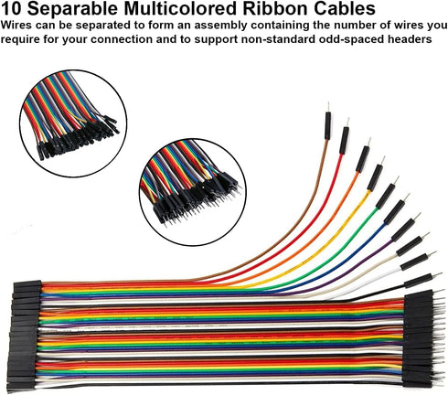 40 20 CM (8 inch) California JOS PCS Breadboard Jumper Wires Length Optional Dupont Wire Assorted Kit Female to Male