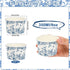 50 Blue Floral Treat Snack Cups - Pcs Blue and White Chinoiserie Disposable Ice Cream Cups Vintage Flower Paper Dessert