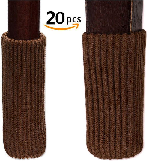 20 TEKEFT pcs Knitting Wool Furniture Socks Chair Leg Socks Furniture Sliders That Protect Hardwood Floors from