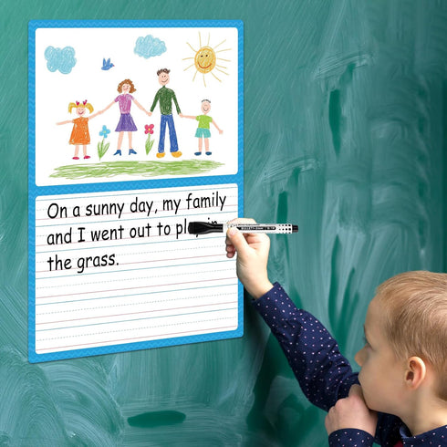 Jumbo Magnetic Draw & Write Paper, Dry Erase Handwriting Lined Paper for Classroom Whiteboard Teaching Supplies