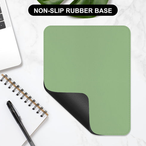Hsxnam 9.8" 7.9", Leather Mouse Pad, Office Mouse Mat Non-Slip Rubber Base Stitched Edge Washable Waterproof
