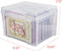 Greeting Card Storage & Organizer Box - 6 Colorful Removable Dividers for Holiday, Birthday, Get Well Cards, Crafts
