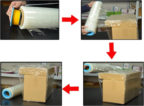 ELFJOY Stretch Film Dispenser for 3" Core Film, Shrink Wrap Holder for Shipping and Moving Supplies