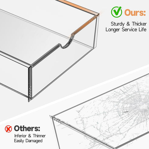 DOMNIU 24 4 Set Countertop, Makeup Drawer Storage Organizer with Drawers, Acrylic Office Desk Organization and Storage