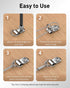 23 1/32" 110 lbs, Uniclife Picture Hanging Wire, Feet Picture Wire Kit with D-Ring Hangers, Stainless Steel Wire Rope