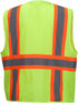 Pyramex Hi-Viz All Mesh Safety Vest with Contrasting Reflective Tape, Lime, XL