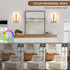 JERANDO 3000K Modern LED Wall Sconces, Acrylic Gold Wall Lamp, Warm White Indoor Wall Light, Hardwired Wall Mount