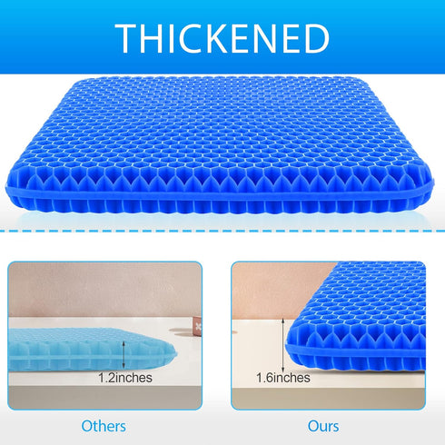 Hvllyan Gel Seat Cushion for Long Sitting (Thick & Extra Large), Gel Cushion for Wheelchair Soft, Chair Cushion, Car