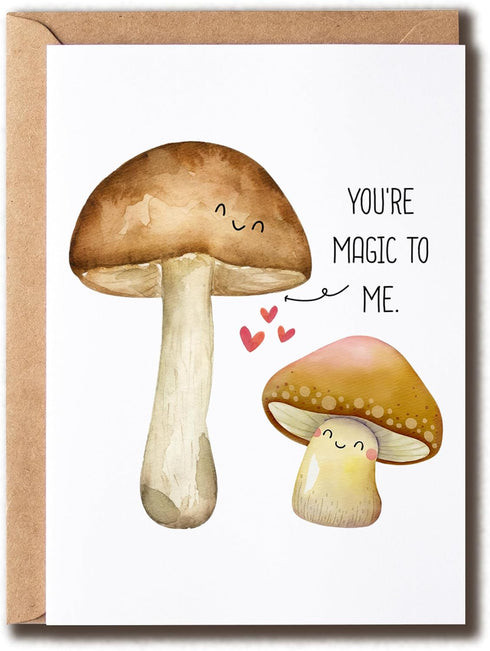 PTTShop You Are Magic To Me Mushroom Card - Lovely Mushroom Anniversary Card