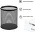 Pen Holder Mesh Pencil Holder, Metal Cup Organizer for Desk Office, Black, 4 Pack