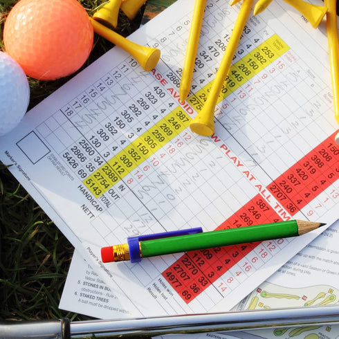 Outus 72 Pcs Golf Pencils Half Pencils with Eraser for Baby Shower, Mini Pencils for Kids, Green