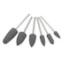 uxcell Mounted Grinding Bits Grinder Heads: Different Head Shapes Silicone Polishing Wheels, Dark Gray 6pcs