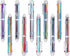 favide 22 Pack 0.5mm 6-in-1 Multicolor Ballpoint Pens, Retractable for Office School Supplies, Kids Party Favors
