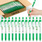 Ctosree Mental Health Awareness Pens, 12 Style Green Ribbon Retractable Gel Pens, Office Charity Stuffers