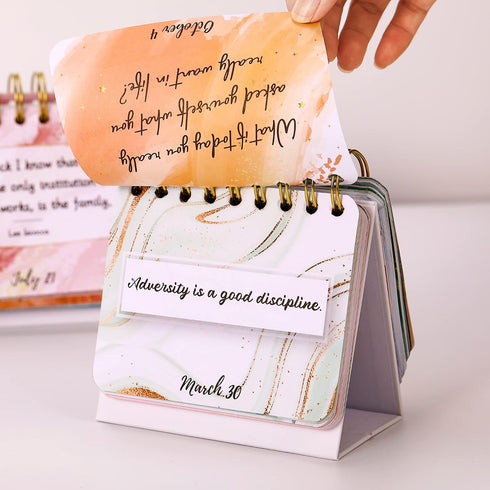 5.5" 4.8", Motivational & Inspirational Daily Calendar - Daily Flip Calendar with Inspirational Quotes, x Undated
