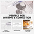 Refillable Retractable White Out Correction Tape, 4 PCS with 2 Extra Refills for Office Supplies