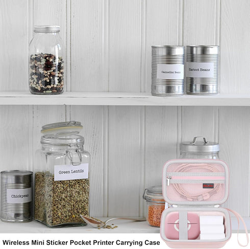 Elonbo Carrying Case Compatible with HUIJUTCHEN, Cabaro Wireless Mini Sticker Pocket Printer, Bluetooth Smart Portable