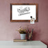 TORASO Dry Erase White Board - Magnetic Wall Board for Office/School/Home, Walnut Wood Frame, 7.9"x 11.8"