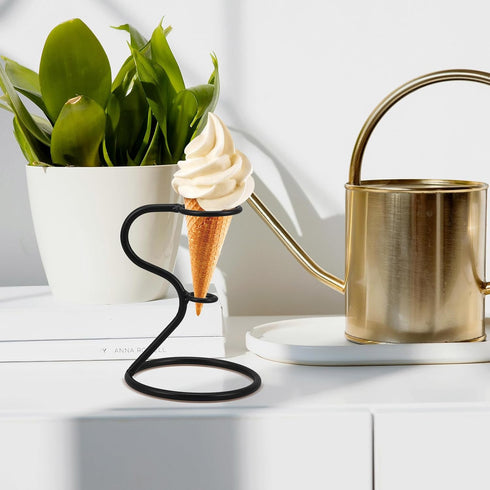 Reusable Metal Ice Cream Cone Holder Stand - Perfect for Parties & Desserts