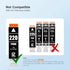 E-Z Ink Compatible Ink Cartridge Replacement for Canon PGI-220 PGI220 CLI-221 CLI221 (18 Pack, 6 Large Black, 3 Cyan, 3