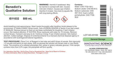 Innovating Science Qualitative Benedict's Solution, 500mL - The Curated Chemical Collection