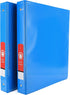 Emraw Super Great 1" 3-Ring View Binder with 2-Pockets, Available in Cyan, Great for School, Home, & Office (2-Pack)